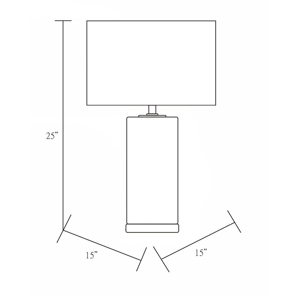 Joppa Contemporary Metal Cylinder 24-inch Table Lamp
