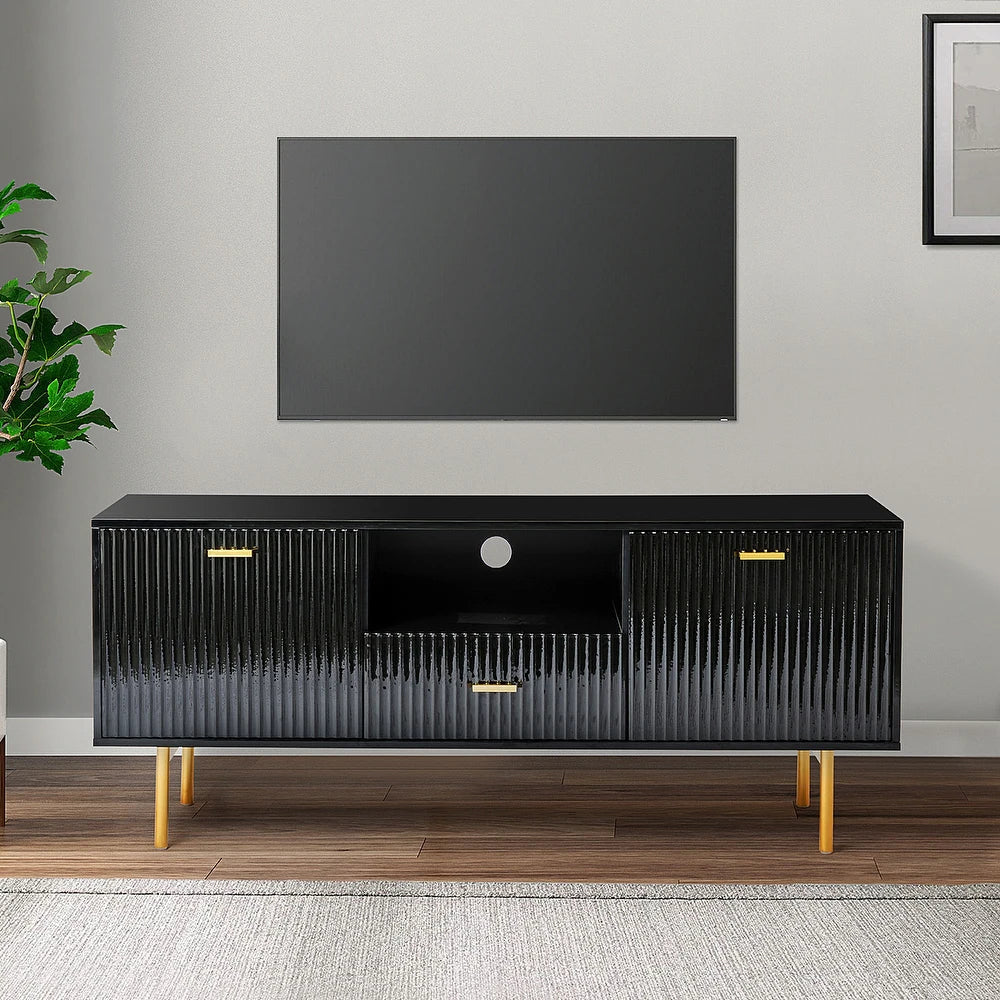 Multifunctional TV Stand for TVs up to 65" with 2 Doors