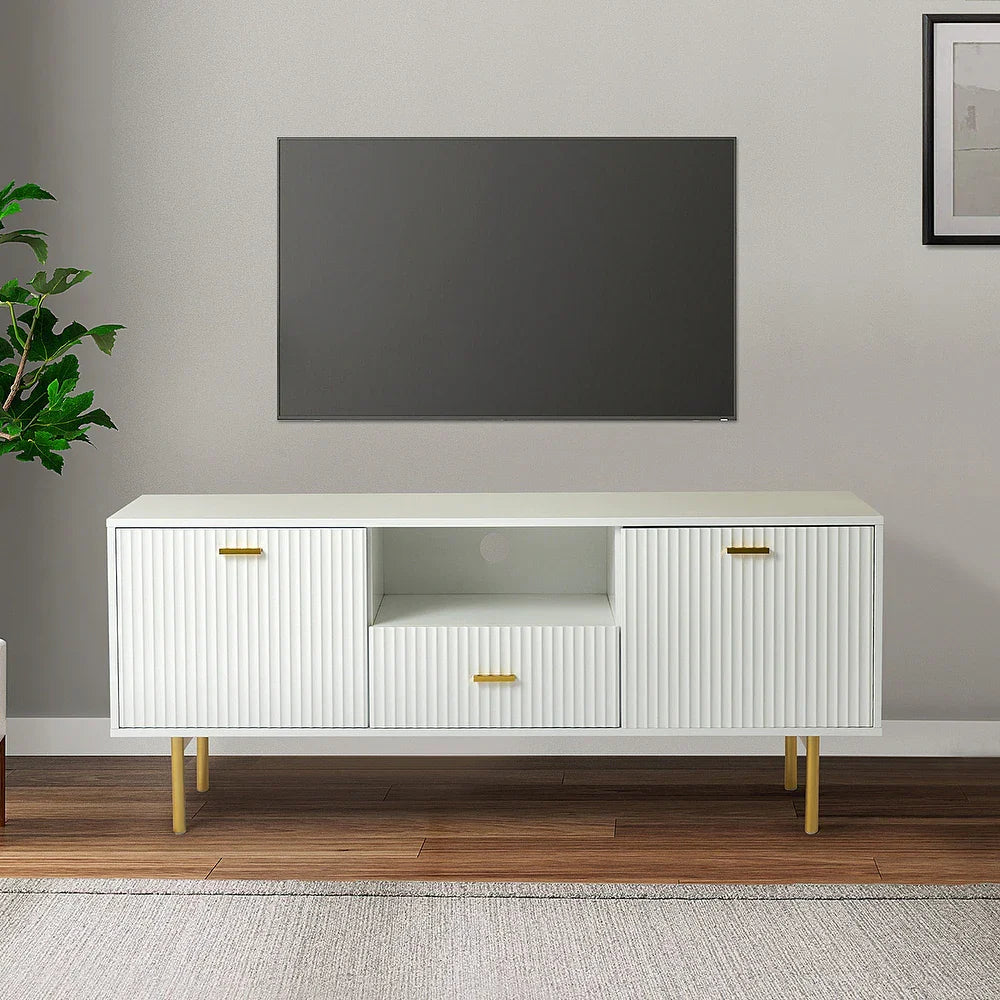 Multifunctional TV Stand for TVs up to 65" with 2 Doors