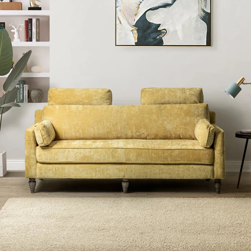 Carmina Comfy 75" Sofa with Headrests