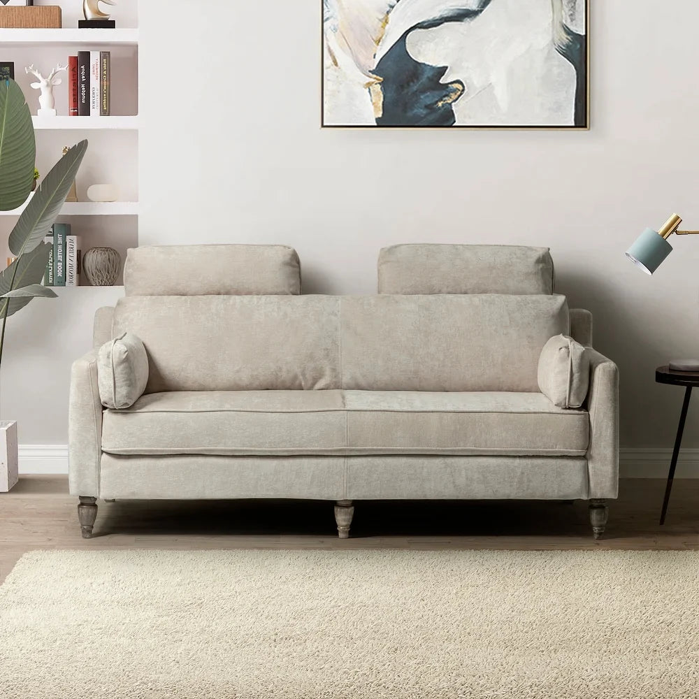Carmina Comfy 75" Sofa with Headrests