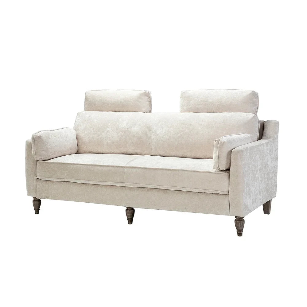 Carmina Comfy 75" Sofa with Headrests