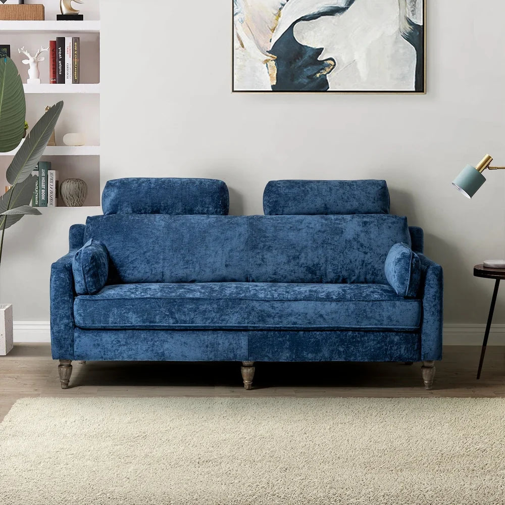 Carmina Comfy 75" Sofa with Headrests