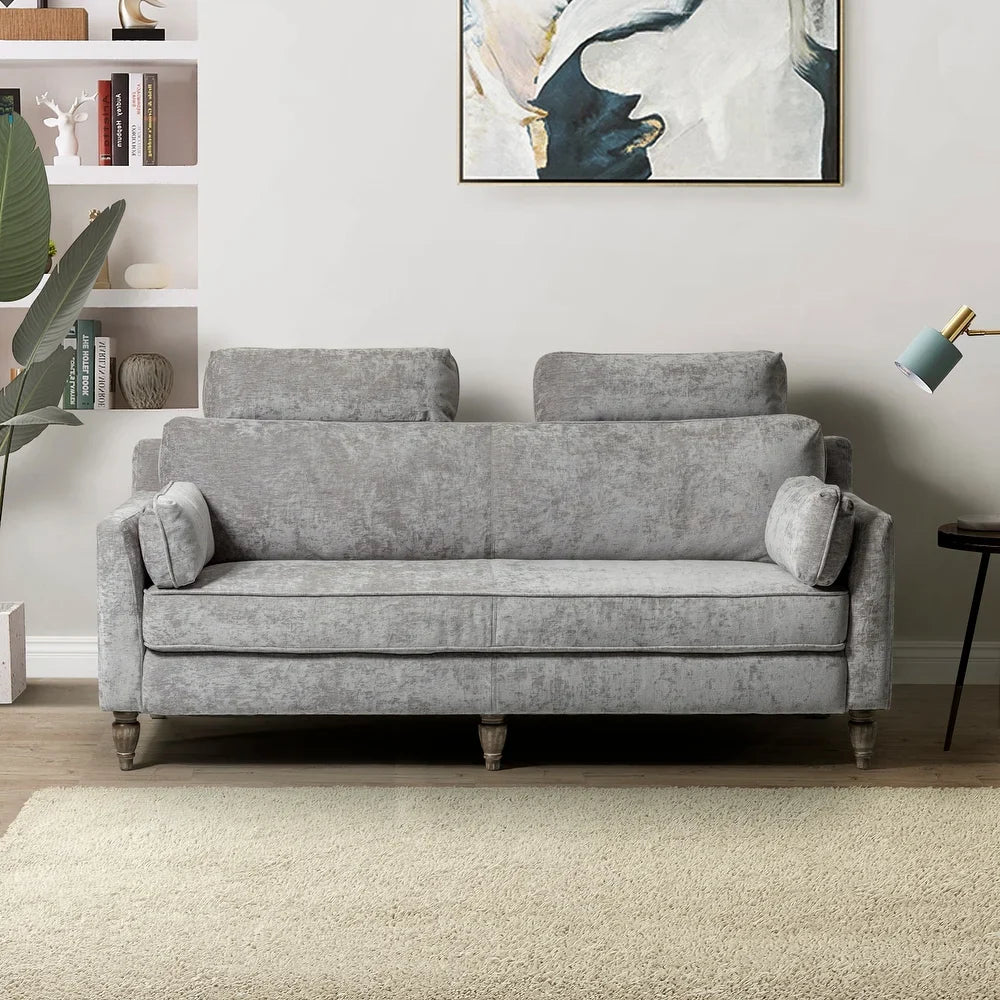 Carmina Comfy 75" Sofa with Headrests