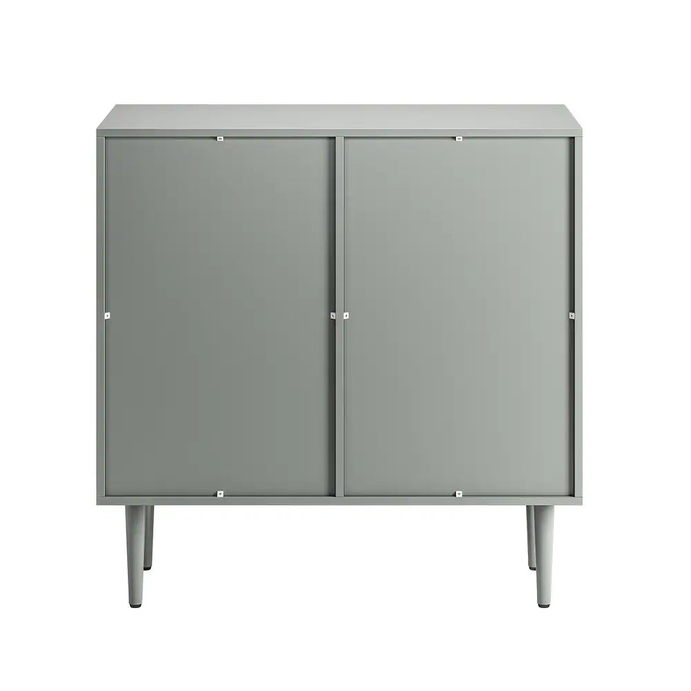 Joseph Accent Manufactured Wood Frame Cabinet with a Linear Groove Design