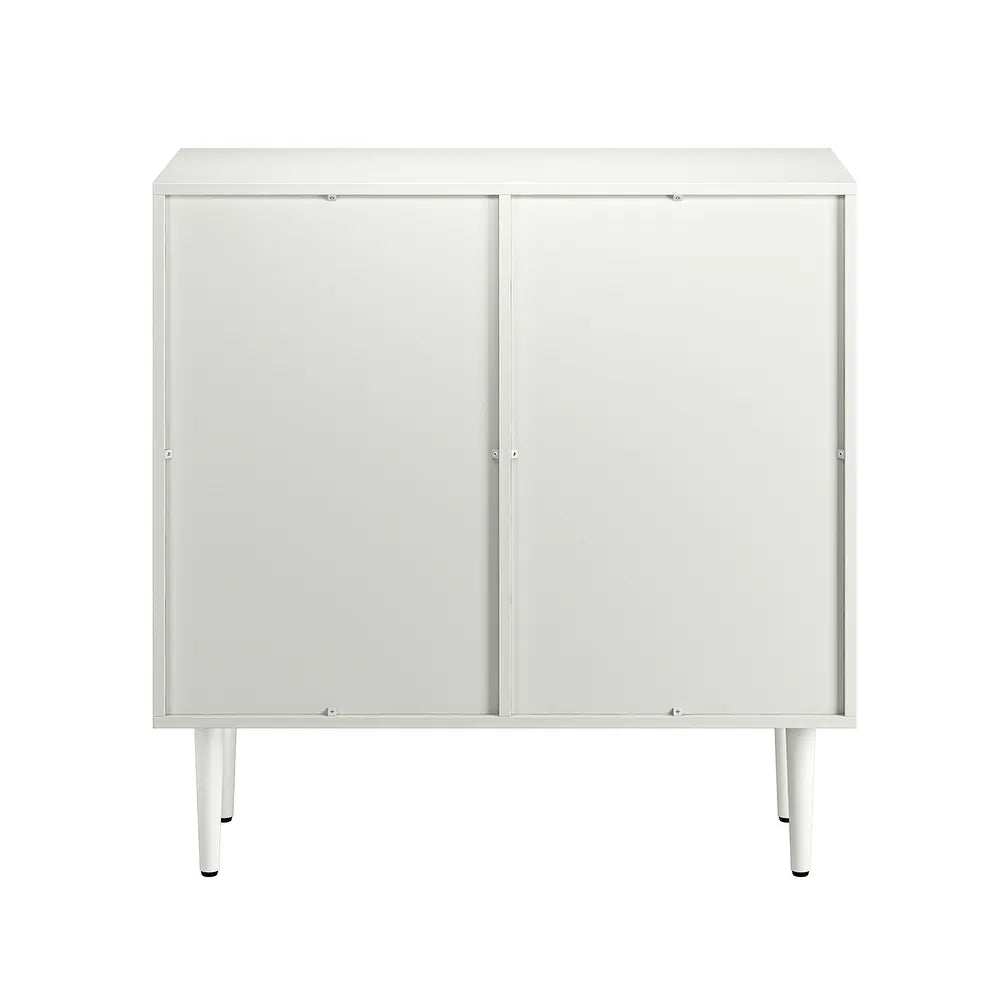 Joseph Accent Manufactured Wood Frame Cabinet with a Linear Groove Design