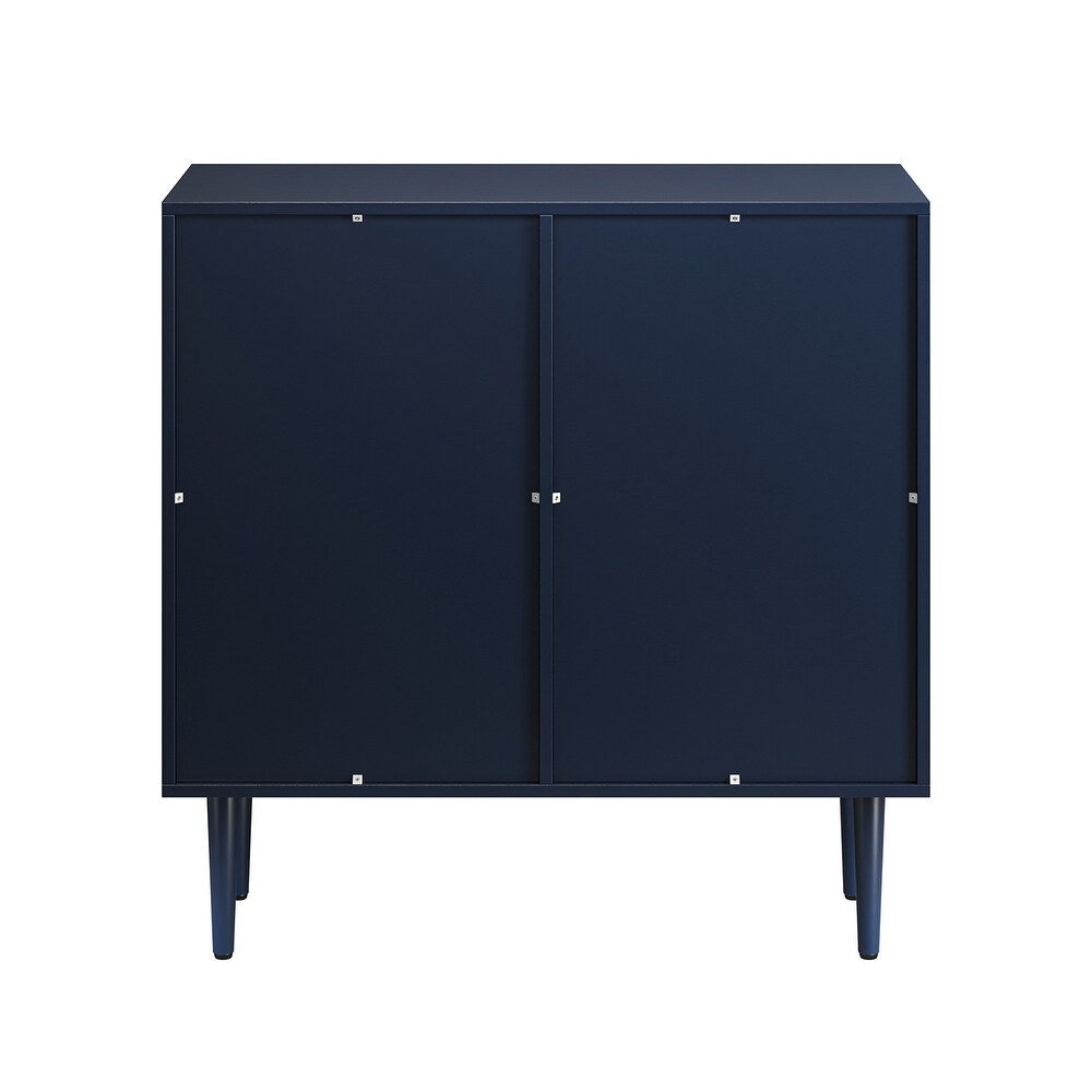 Joseph Accent Manufactured Wood Frame Cabinet with a Linear Groove Design