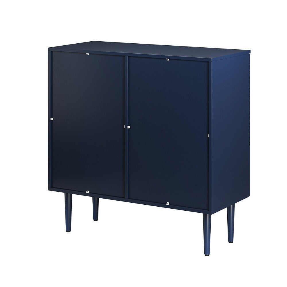 Joseph Accent Manufactured Wood Frame Cabinet with a Linear Groove Design