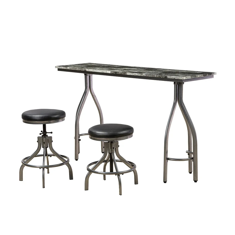 Juan Contemporary 3 Piece Dining Room Set with Metal Legs