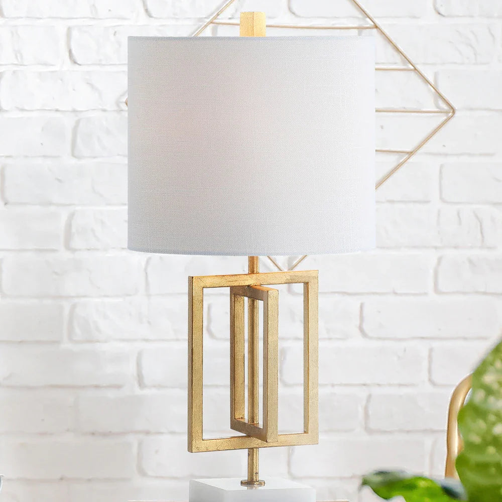 Julienne 20.25" Metal/Marble LED Table Lamp, Gold