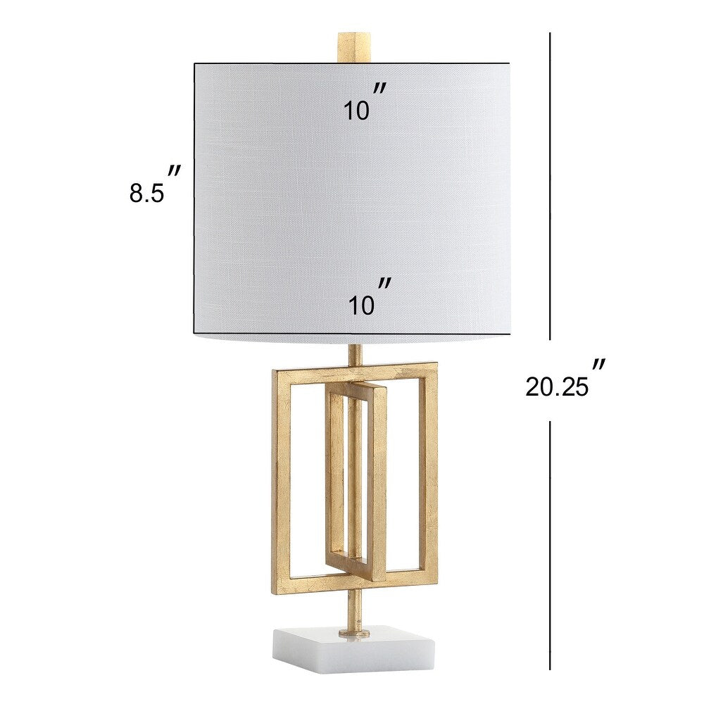 Julienne 20.25" Metal/Marble LED Table Lamp, Gold