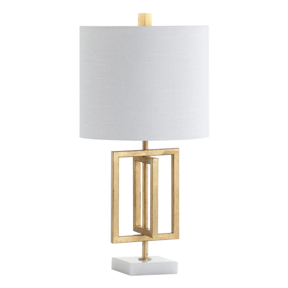 Julienne 20.25" Metal/Marble LED Table Lamp, Gold