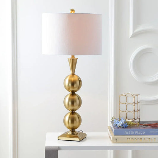 June 33" Metal LED Table Lamp, Brass