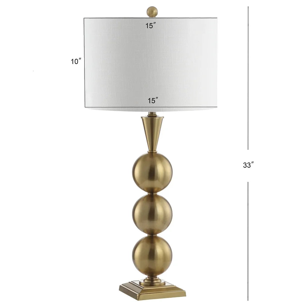 June 33" Metal LED Table Lamp, Brass