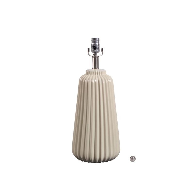 Kainak Navy Ceramic And Brushed Steel Table Lamp