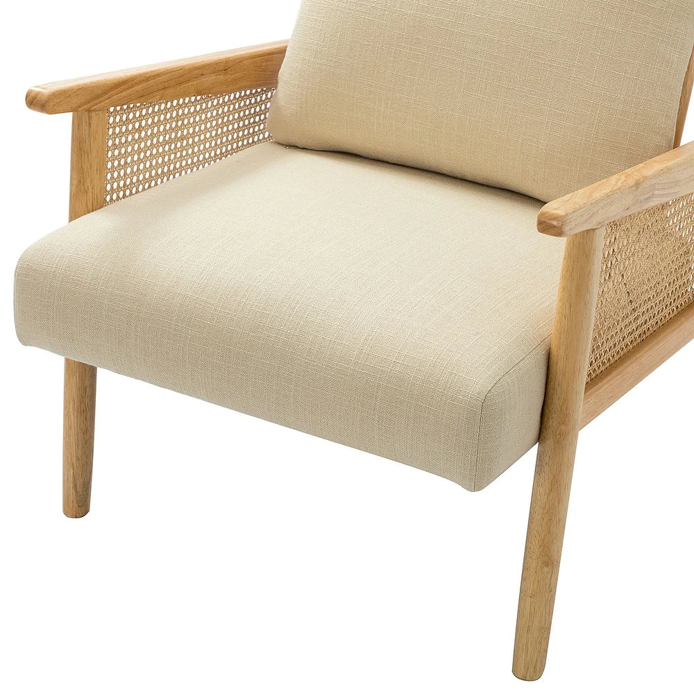 Kamui Wooden Upholstered Armchair with Solid Wood Legs Set of 2