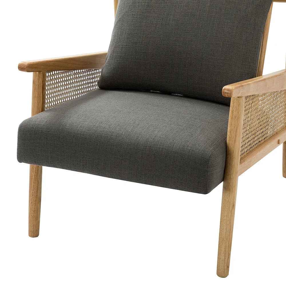 Kamui Wooden Upholstered Armchair with Solid Wood Legs Set of 2