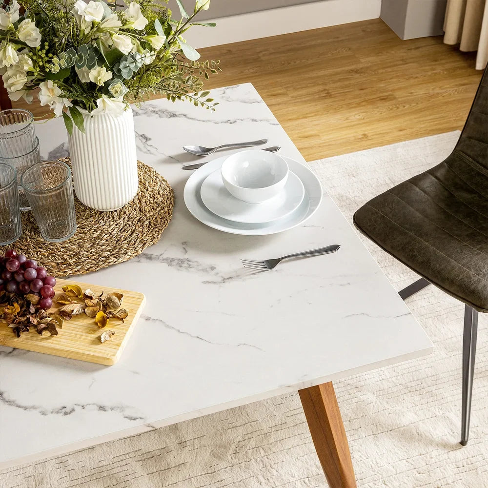 Kandy Dining Table with Marble Pattern