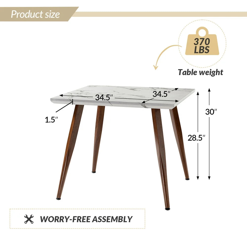 Kandy Dining Table with Marble Pattern