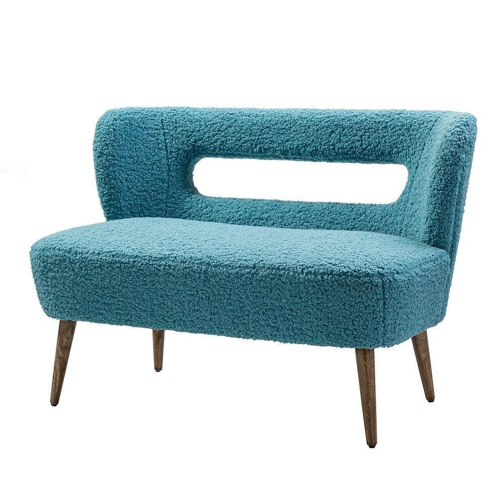 Kanesh Lambskin Sherpa Wooden Base Loveseat