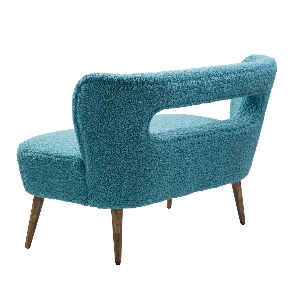 Kanesh Lambskin Sherpa Wooden Base Loveseat