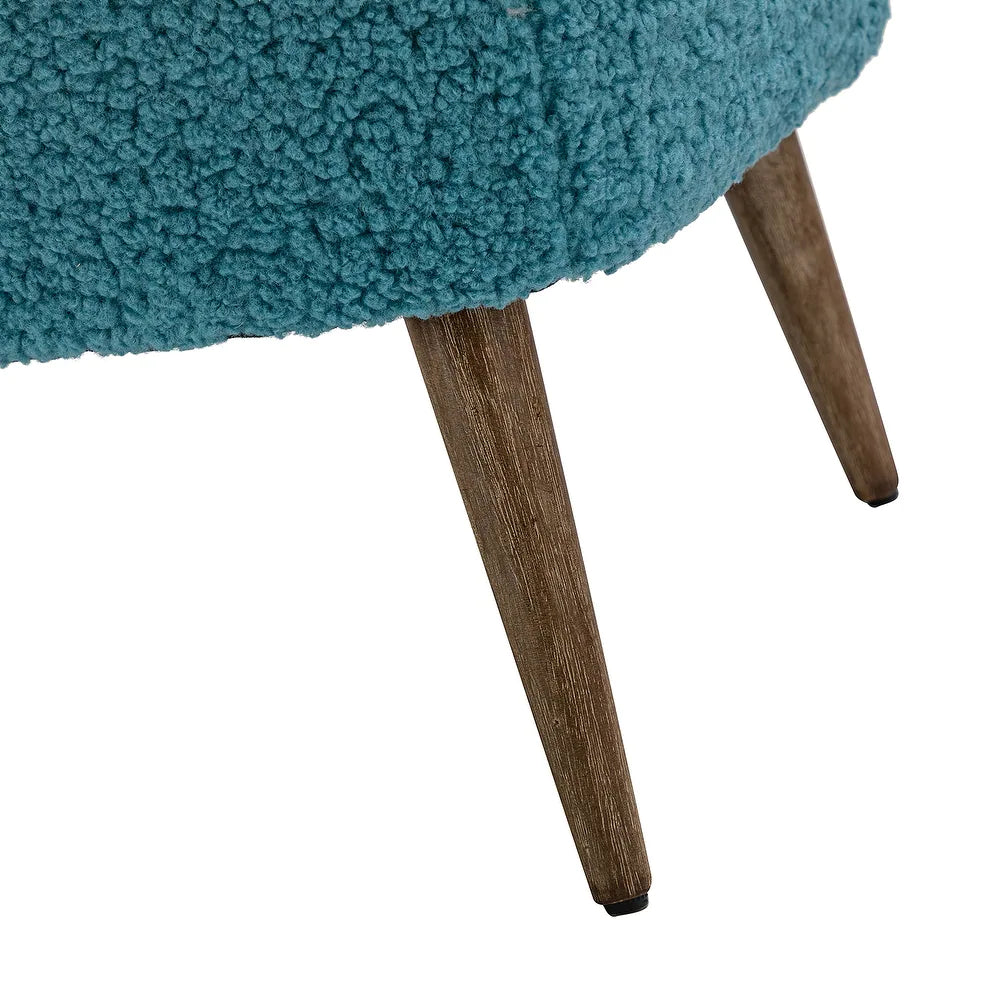 Kanesh Lambskin Sherpa Wooden Base Loveseat