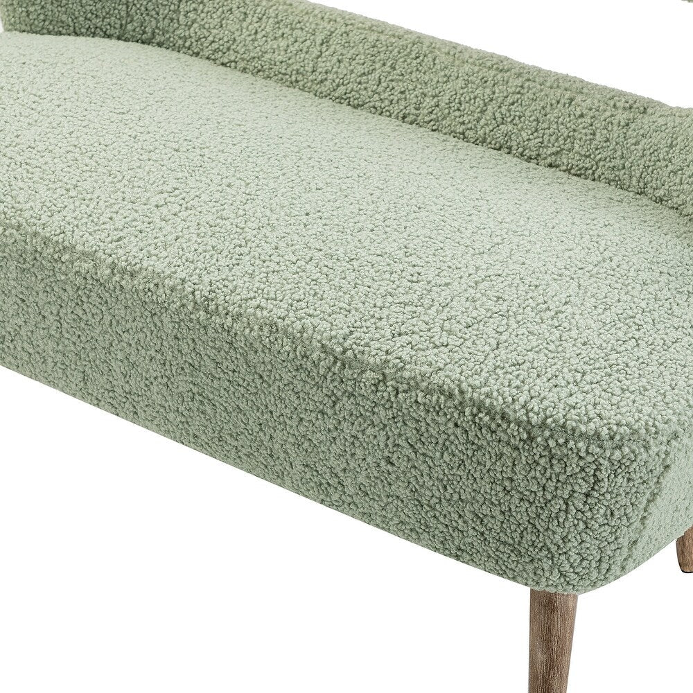 Kanesh Lambskin Sherpa Wooden Base Loveseat