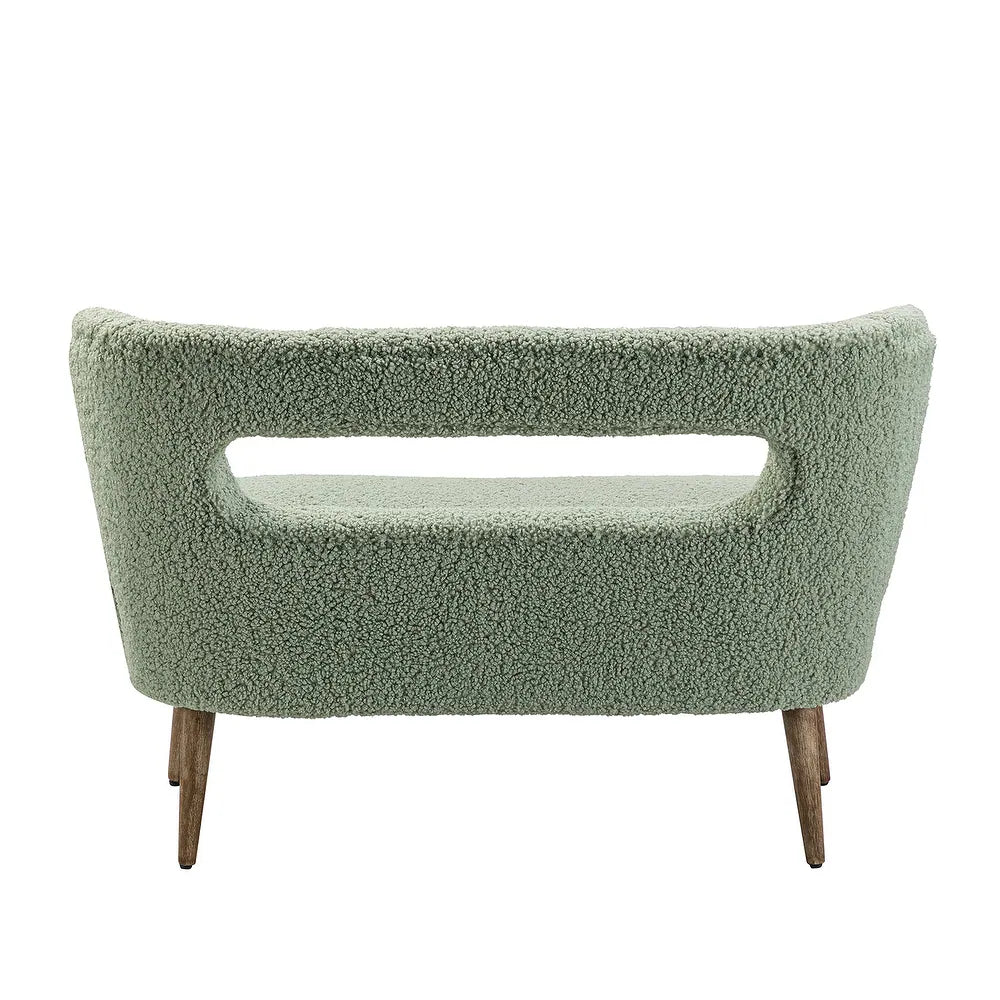 Kanesh Lambskin Sherpa Wooden Base Loveseat