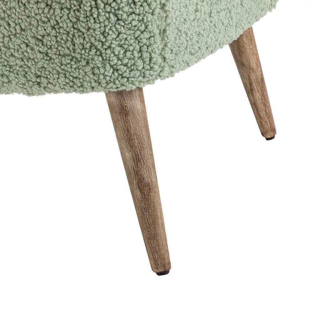 Kanesh Lambskin Sherpa Wooden Base Loveseat