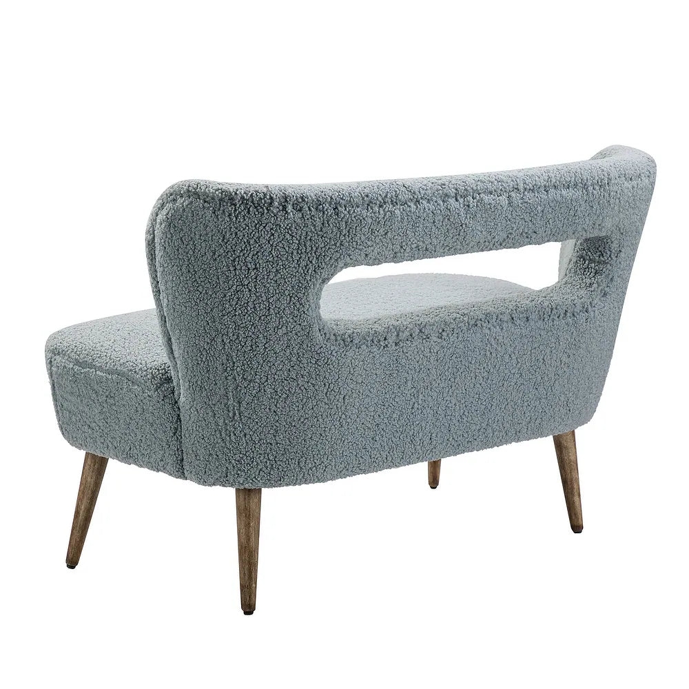 Kanesh Lambskin Sherpa Wooden Base Loveseat