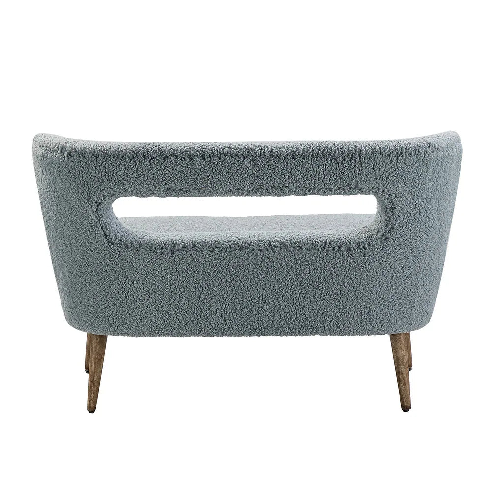 Kanesh Lambskin Sherpa Wooden Base Loveseat