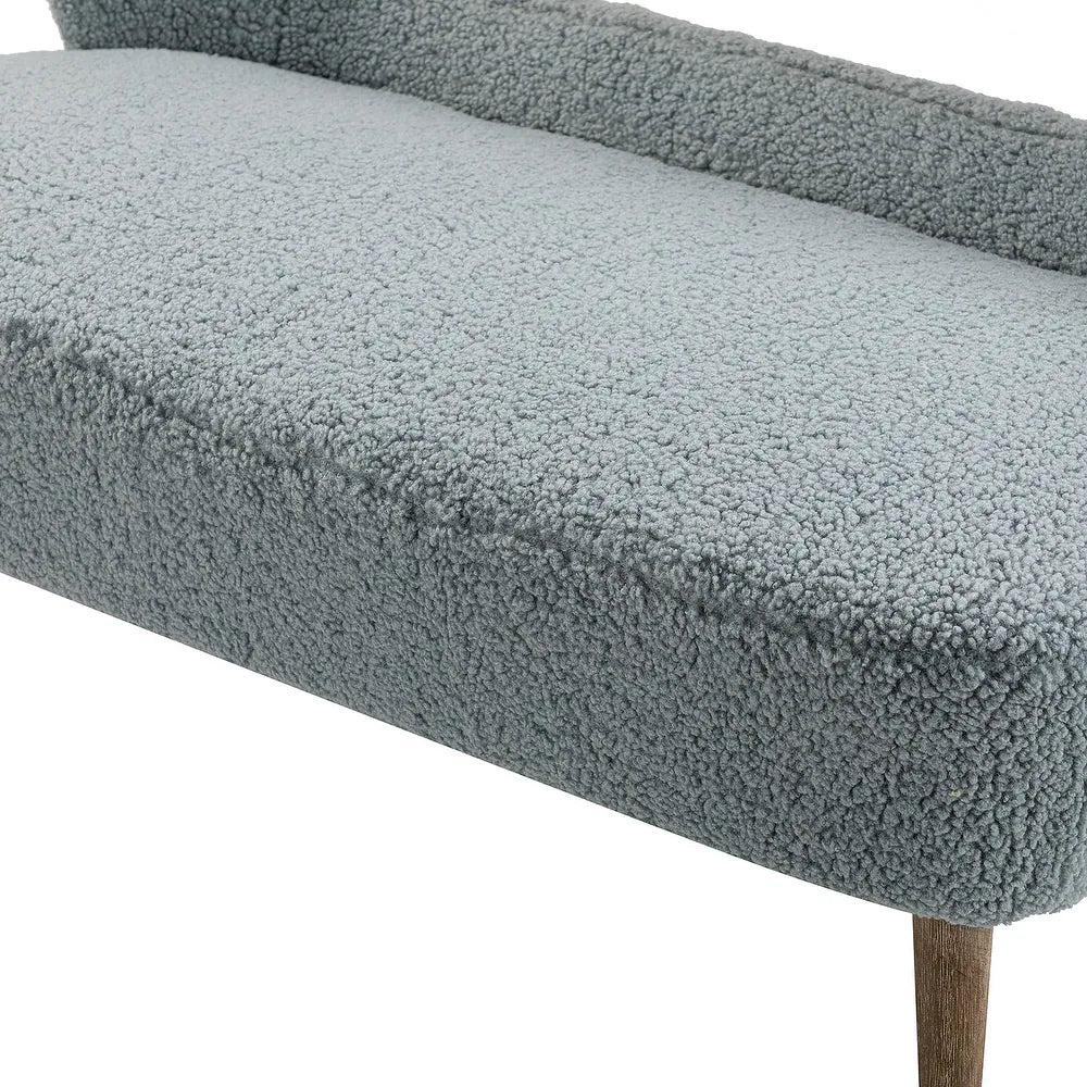 Kanesh Lambskin Sherpa Wooden Base Loveseat