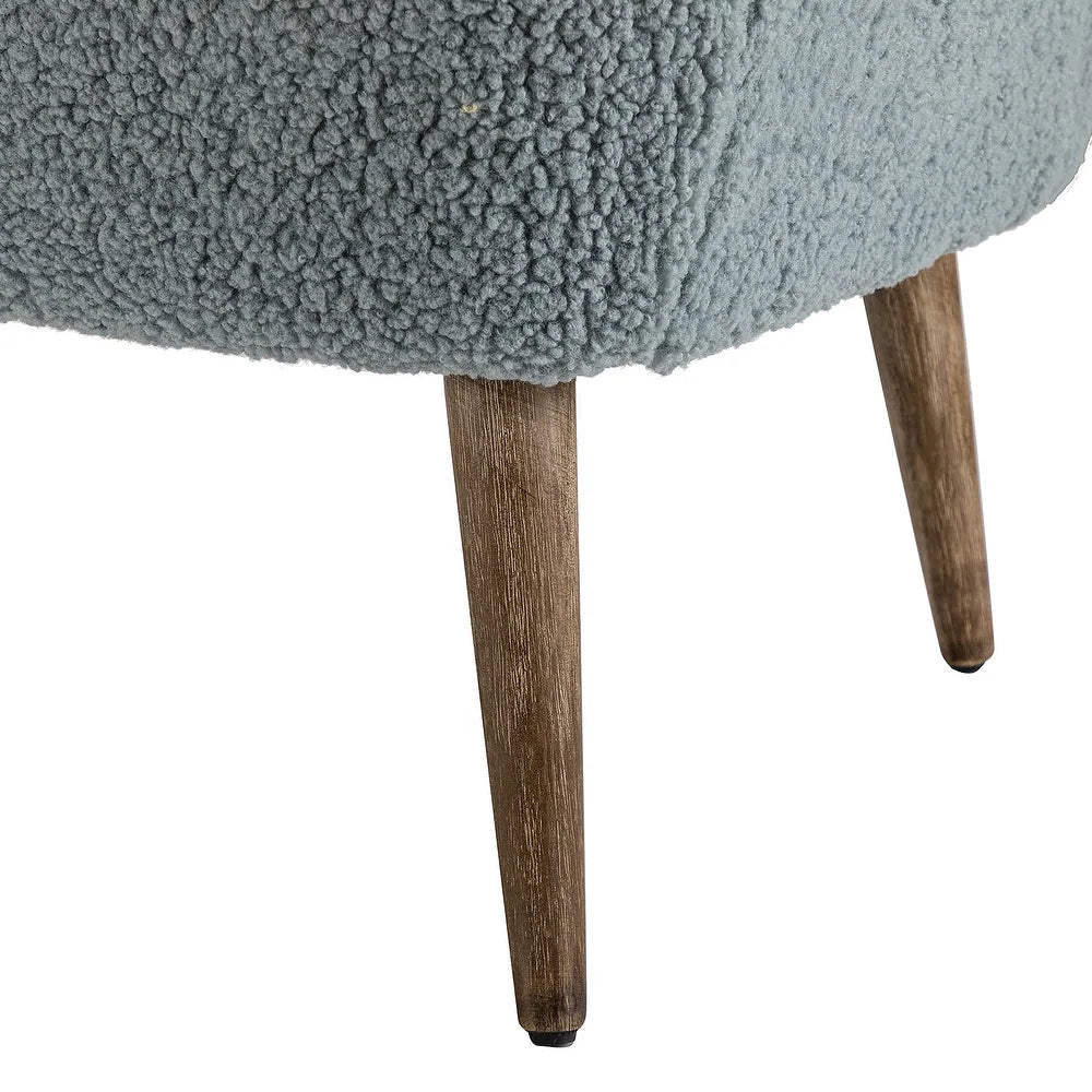 Kanesh Lambskin Sherpa Wooden Base Loveseat
