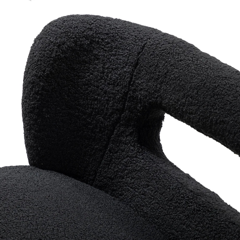 Kanesh Lambskin Sherpa Wooden Base Loveseat