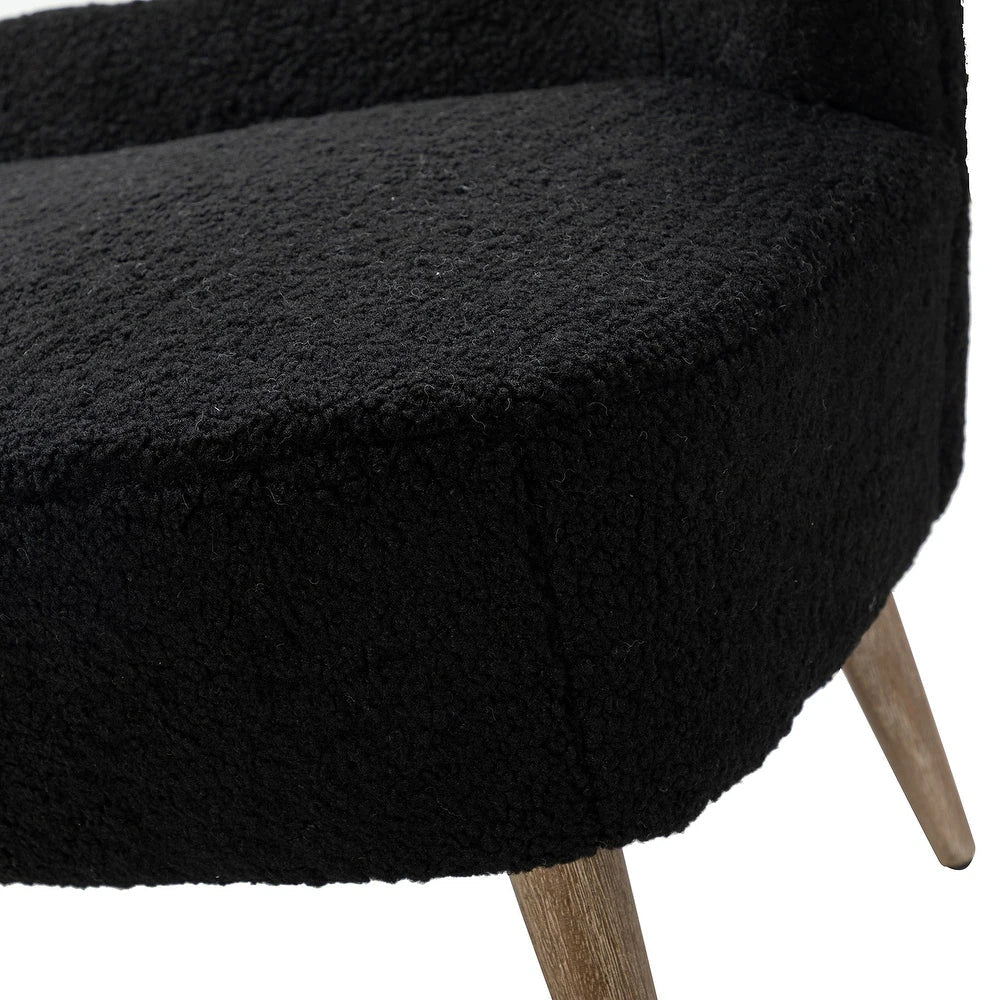 Kanesh Lambskin Sherpa Wooden Base Loveseat