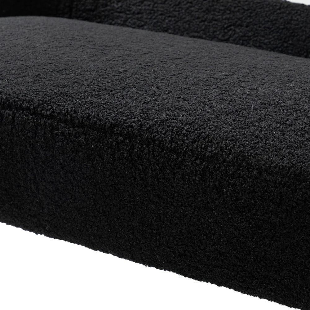 Kanesh Lambskin Sherpa Wooden Base Loveseat