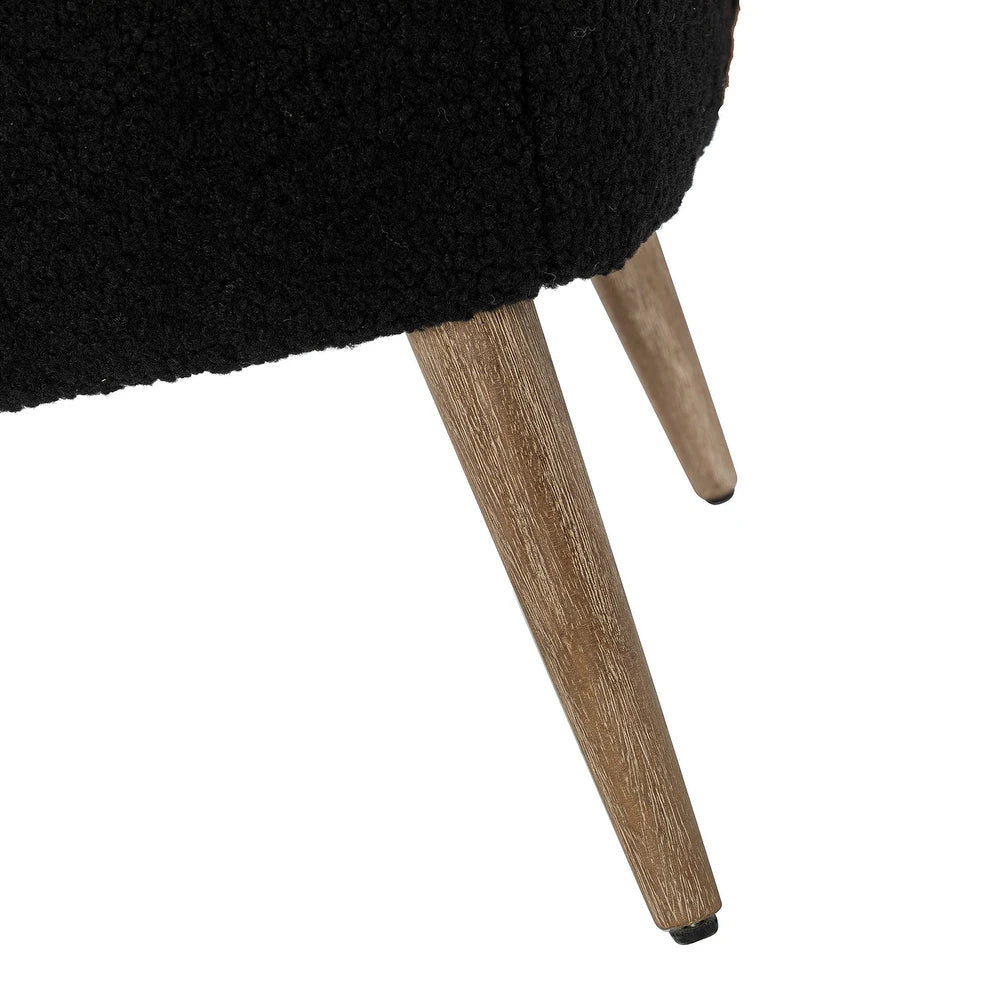 Kanesh Lambskin Sherpa Wooden Base Loveseat