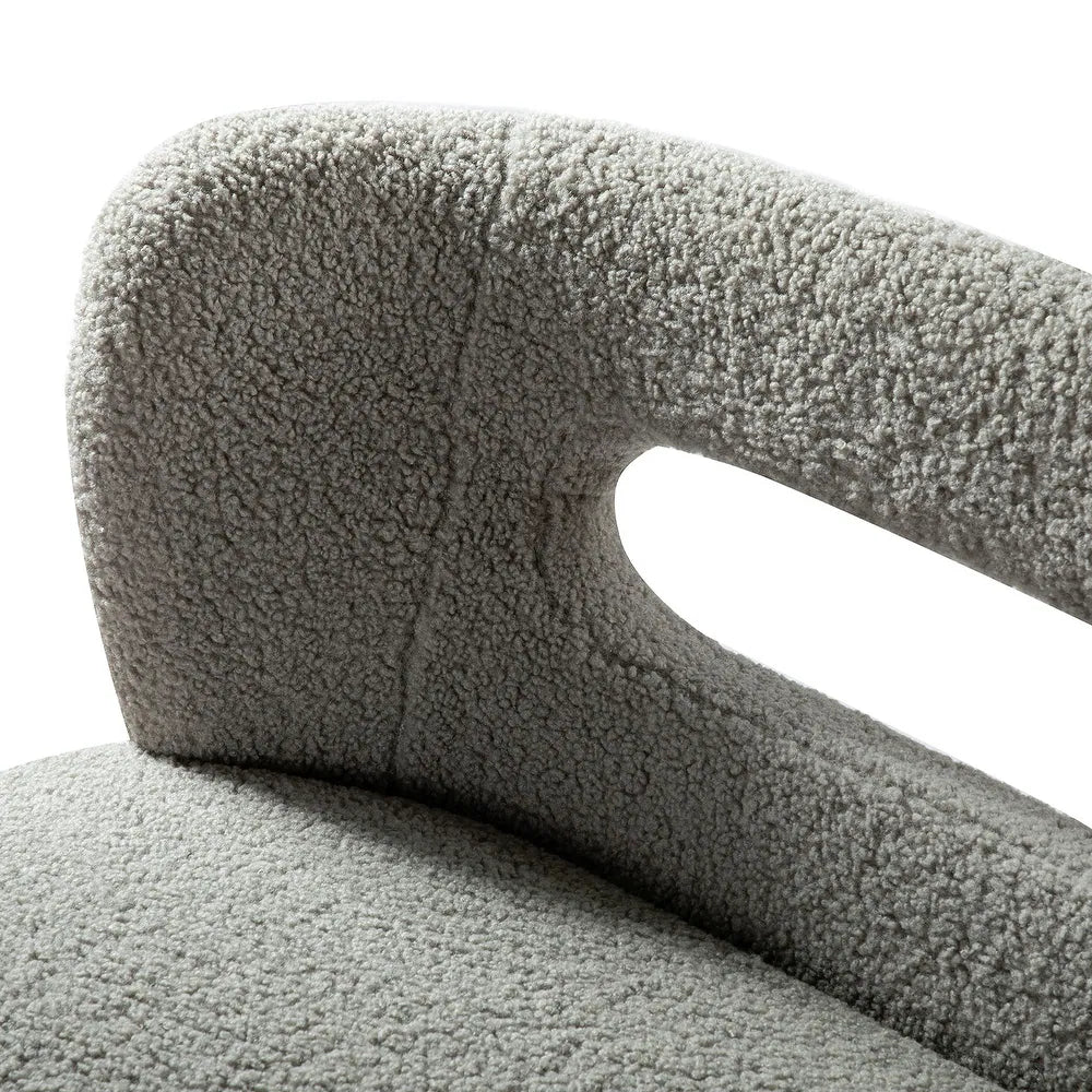 Kanesh Lambskin Sherpa Wooden Base Loveseat