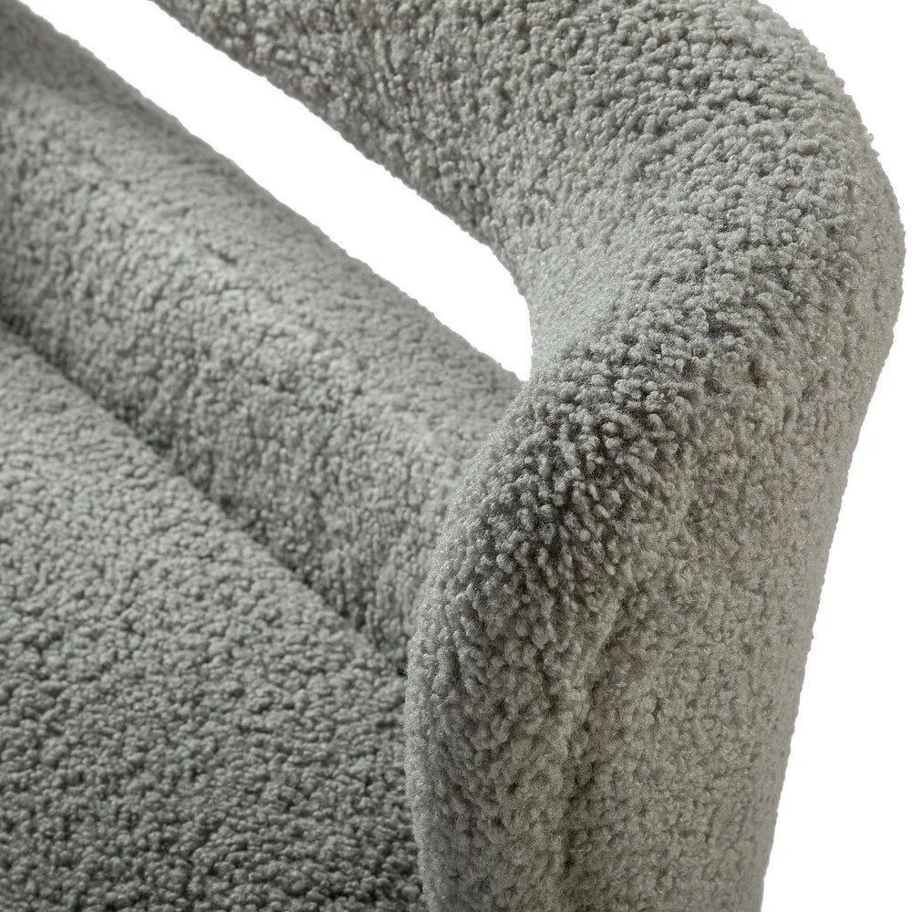 Kanesh Lambskin Sherpa Wooden Base Loveseat