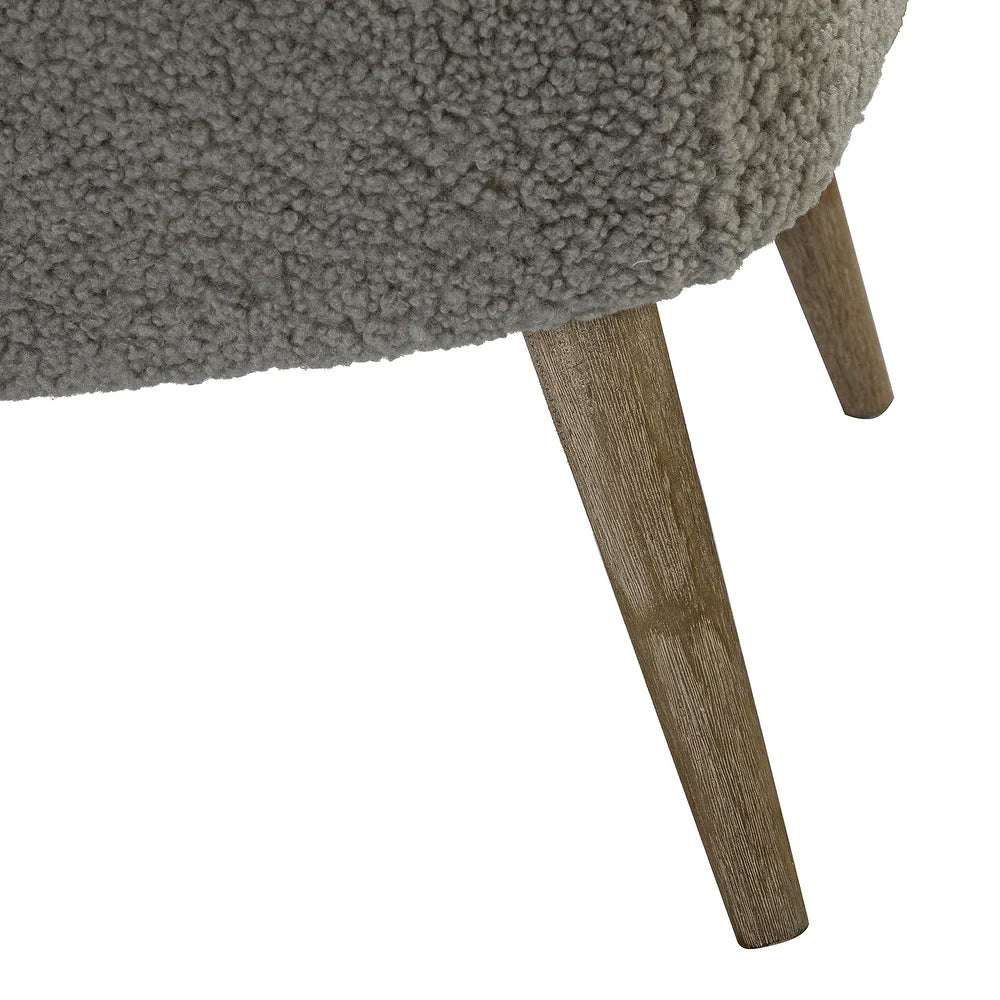 Kanesh Lambskin Sherpa Wooden Base Loveseat
