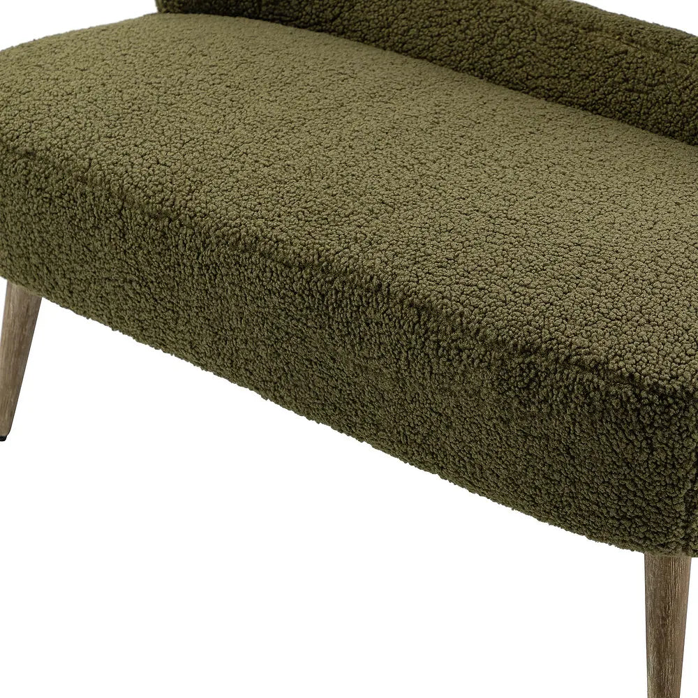 Kanesh Lambskin Sherpa Wooden Base Loveseat
