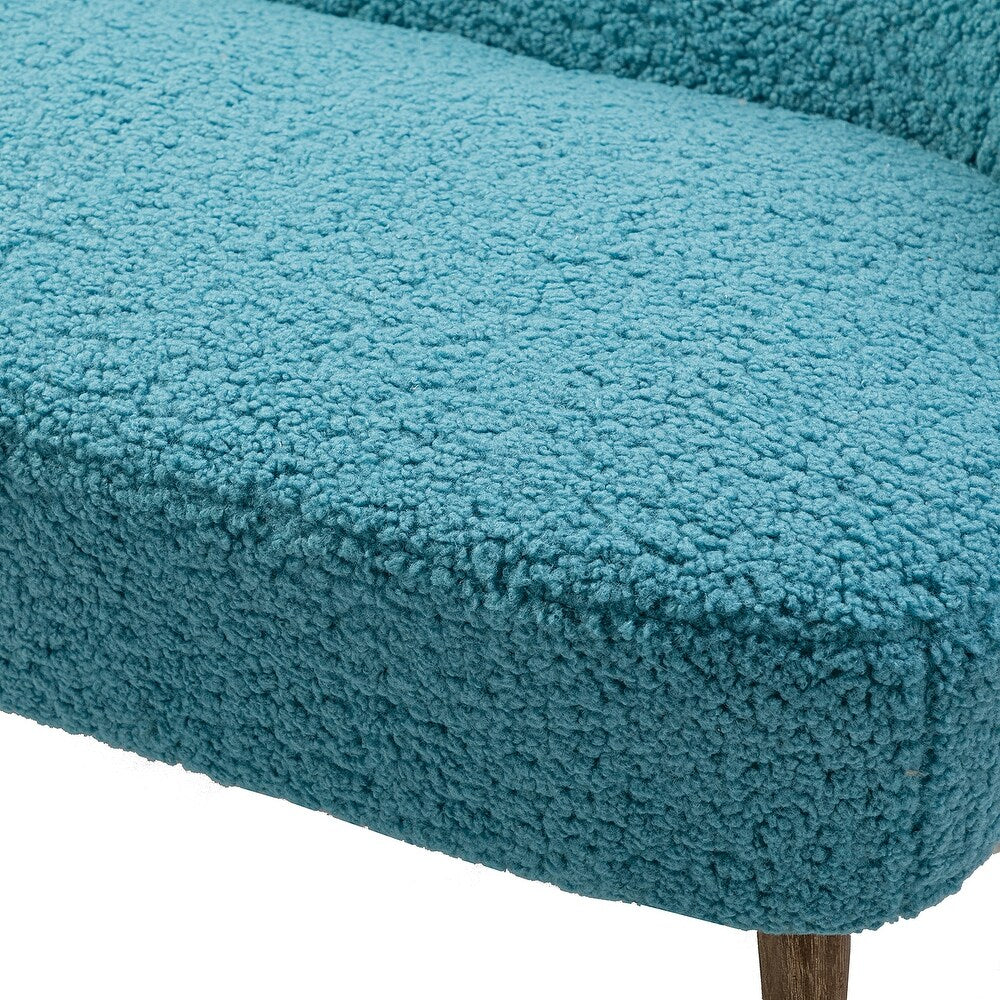 Kanesh Lambskin Sherpa Wooden Base Loveseat