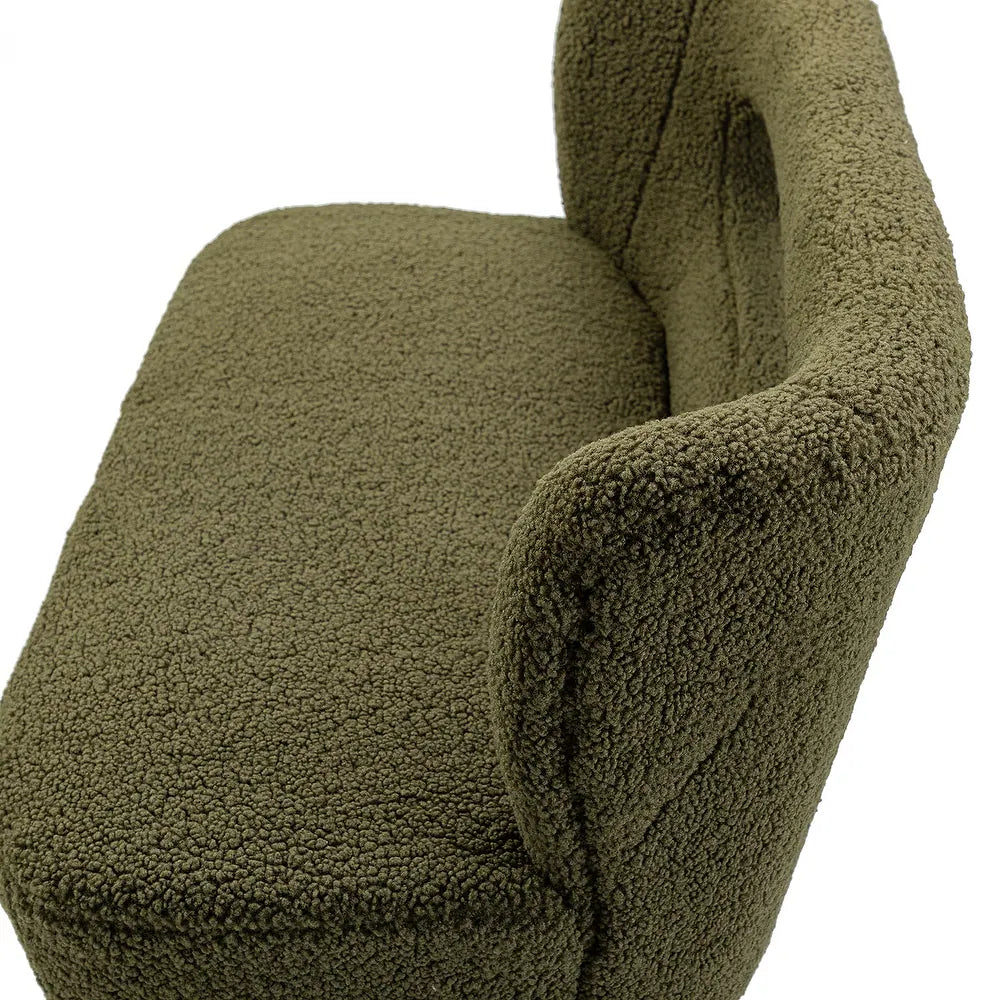 Kanesh Lambskin Sherpa Wooden Base Loveseat