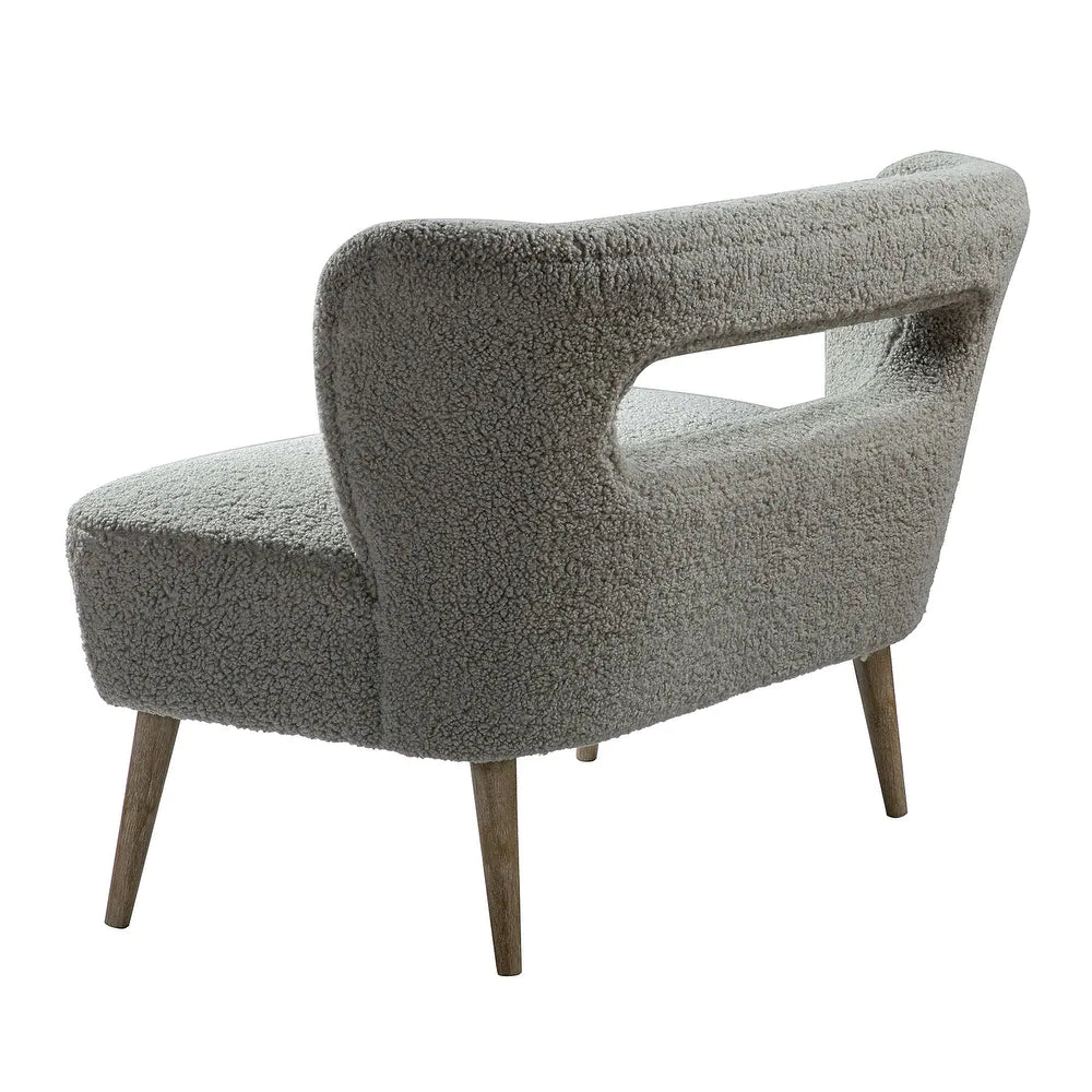 Kanesh Lambskin Sherpa Wooden Base Loveseat