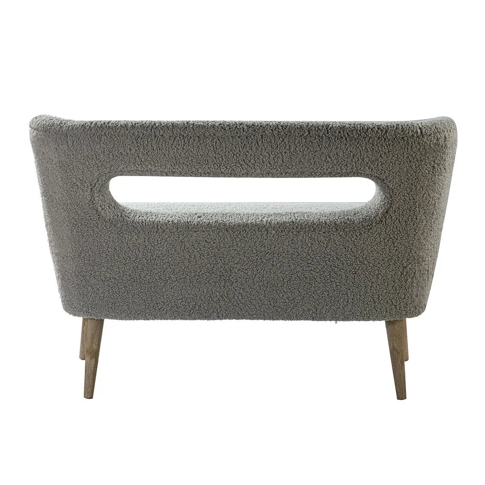 Kanesh Lambskin Sherpa Wooden Base Loveseat