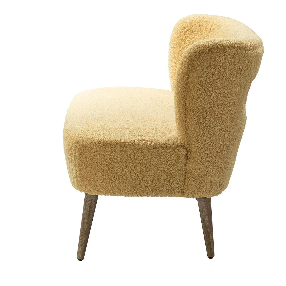 Kanesh Lambskin Sherpa Wooden Base Loveseat