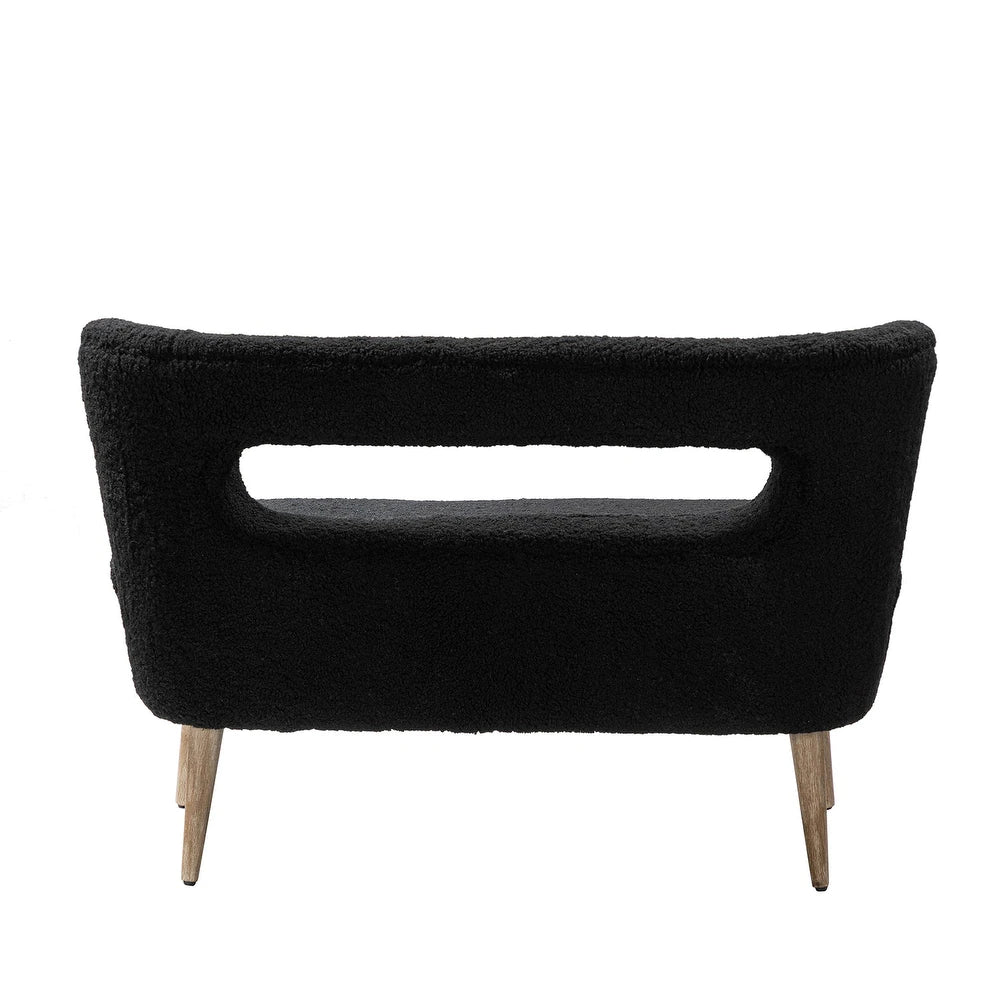 Kanesh Lambskin Sherpa Wooden Base Loveseat