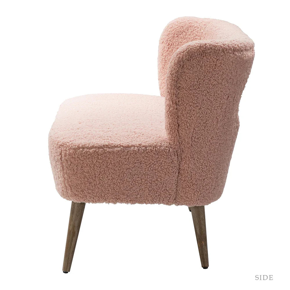 Kanesh Lambskin Sherpa Wooden Base Loveseat