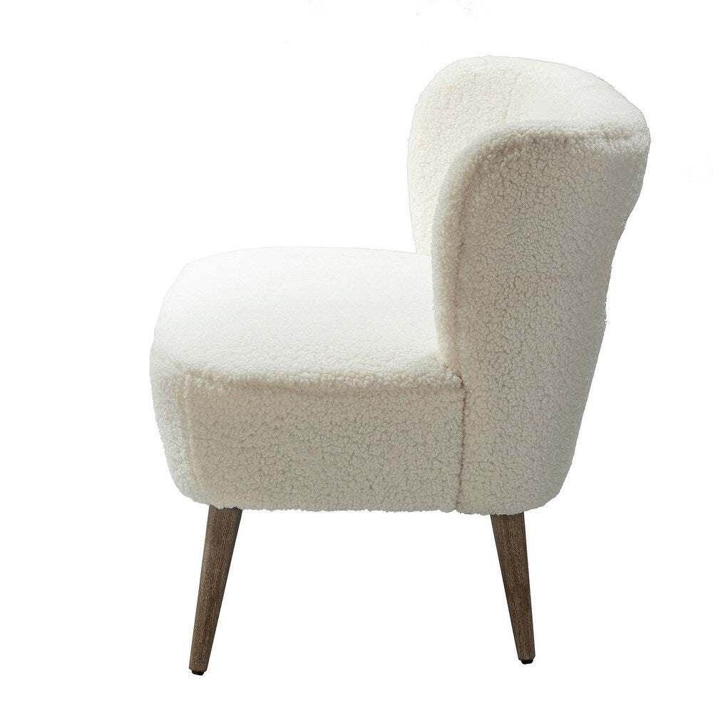 Kanesh Lambskin Sherpa Wooden Base Loveseat