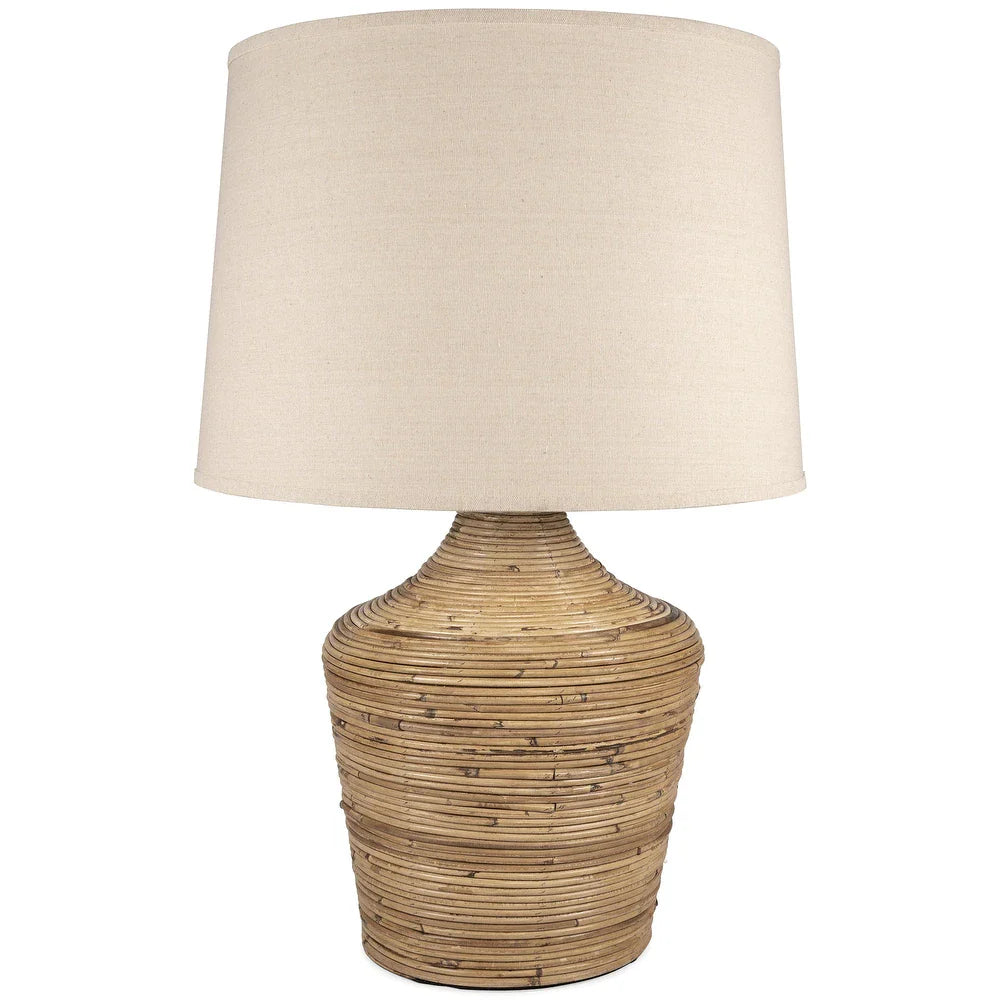 Kerrus Rattan Table Lamp - 18"W x 18"D x 26"H